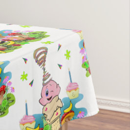 Happy Birthday Twin Tablecloth Confetti Cupcake  Tafelkleed