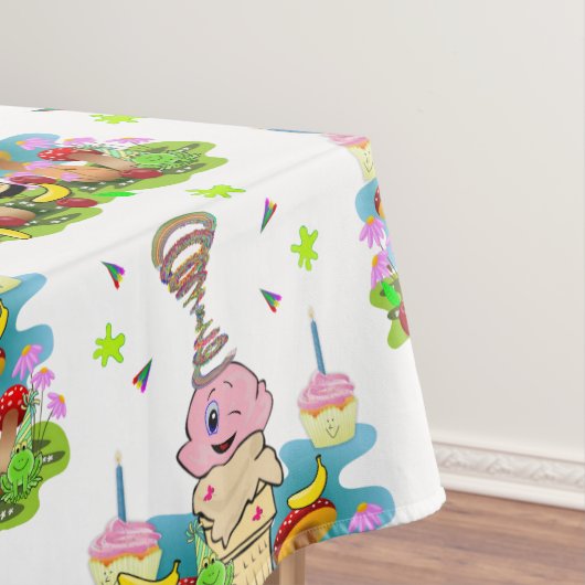 Happy Birthday Twin Tafelkleed Confetti Cupcake  (Voorbeeld)