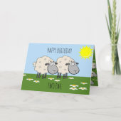 Happy Birthday Two Ewe Kaart (Voorkant)