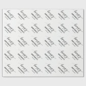 Happy Birthday-typografie aangepast verpakkingspap Cadeaupapier (Vlak)