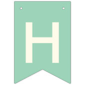 Happy Birthday Typografie Faux Gold Stars & Stripe Vlaggetjes (Tweede vlag)