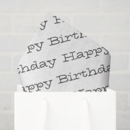 HAPPY BIRTHDAY Typografie Modern Fun Celebrate Tissuepapier