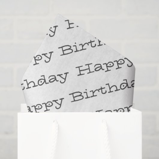 HAPPY BIRTHDAY Typografie Modern Fun Celebrate Tissuepapier (Cadeauzakje)