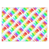 Happy Birthday Typography Colorful Balloons Cute Tafelkleed (Voorkant (Horizontaal))