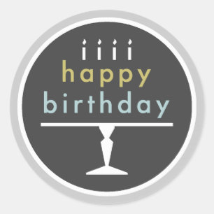 Happy Birthday Typography Stickers