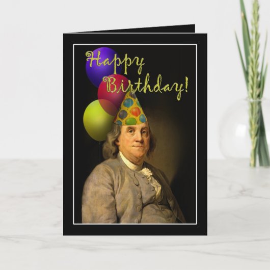 Happy Birthday uit Ben Franklin Kaart (Voorkant)