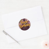 Happy Birthday uit Bourgogne GOLD Ronde Sticker (Envelop)