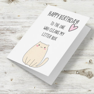 Happy Birthday uit Cat Funny Cute Humor Kaart