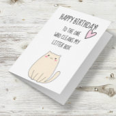 Happy Birthday uit Cat Funny Cute Humor Kaart