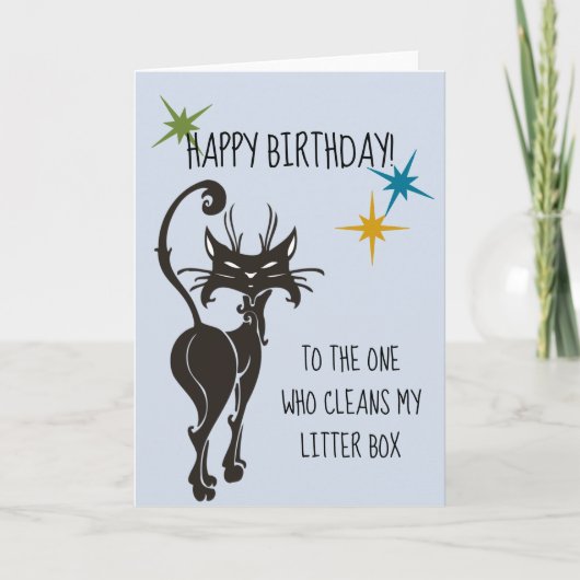 Happy Birthday uit Cat Funny Cute Humor Kaart (Voorkant)