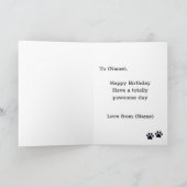 Happy Birthday uit de hond Kaart (Binnen)