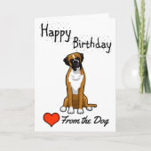 Happy Birthday uit de hond Kaart (Voorkant)