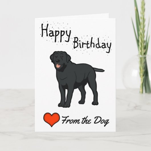 Happy Birthday uit de hond Kaart (Voorkant)