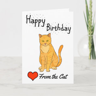 Happy Birthday uit de kat Kaart