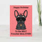 Happy Birthday uit Dog Black Tan French Bulldog Kaart (Voorkant)