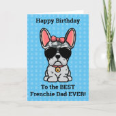 Happy Birthday uit Dog Blue Merle French Bulldog Kaart (Voorkant)