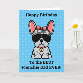 Happy Birthday uit Dog Blue Merle French Bulldog Kaart