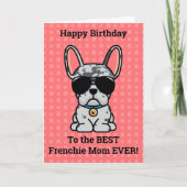 Happy Birthday uit Dog Blue Merle French Bulldog Kaart (Voorkant)