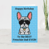 Happy Birthday uit Dog Blue Merle French Bulldog Kaart (Voorkant)