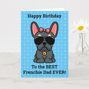 Happy Birthday uit Dog Blue Tan French Bulldog Kaart