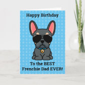 Happy Birthday uit Dog Blue Tan French Bulldog Kaart (Voorkant)