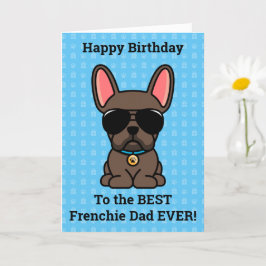 Happy Birthday uit Dog Brown French Bulldog Kaart