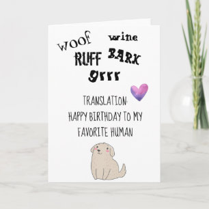 Happy Birthday uit Dog Cute Funny Card Kaart