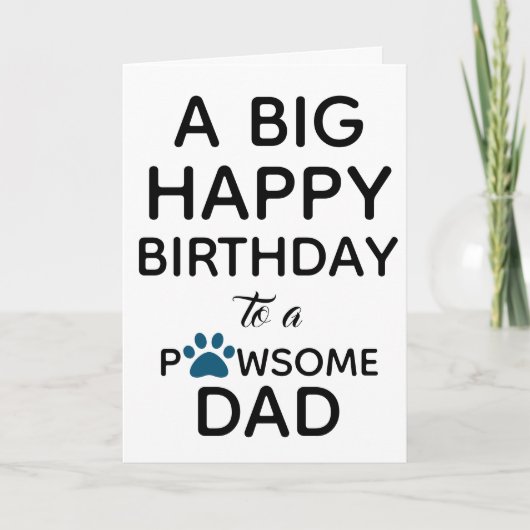 Happy Birthday uit Dog - Funny Dog Dad Kaart (Voorkant)