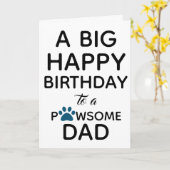 Happy Birthday uit Dog - Funny Dog Dad Kaart (Gele Bloem)