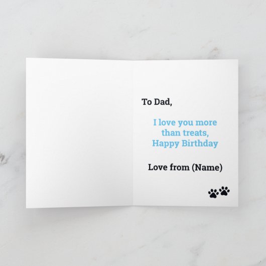 Happy Birthday uit Dog Lila Tan French Bulldog Kaart (Binnen)