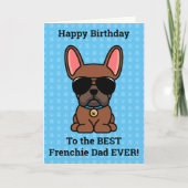 Happy Birthday uit Dog Red Fawn French Bulldog Kaart (Voorkant)