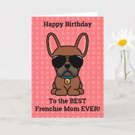 Happy Birthday uit Dog Red Fawn French Bulldog Kaart