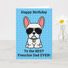 Happy Birthday uit Dog White French Bulldog Kaart