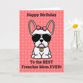 Happy Birthday uit Dog White French Bulldog Kaart