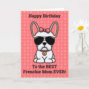 Happy Birthday uit Dog White French Bulldog Kaart