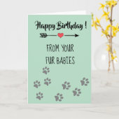 Happy Birthday uit Dogs Cats Pets Multiple Kaart (Gele Bloem)