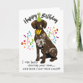 Happy Birthday uit German Short Hazard Pointer Kaart (Voorkant)