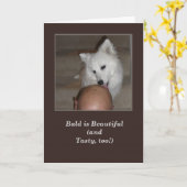 Happy Birthday uit het Man van de Dog Wenskaart Ba Kaart (Gele Bloem)