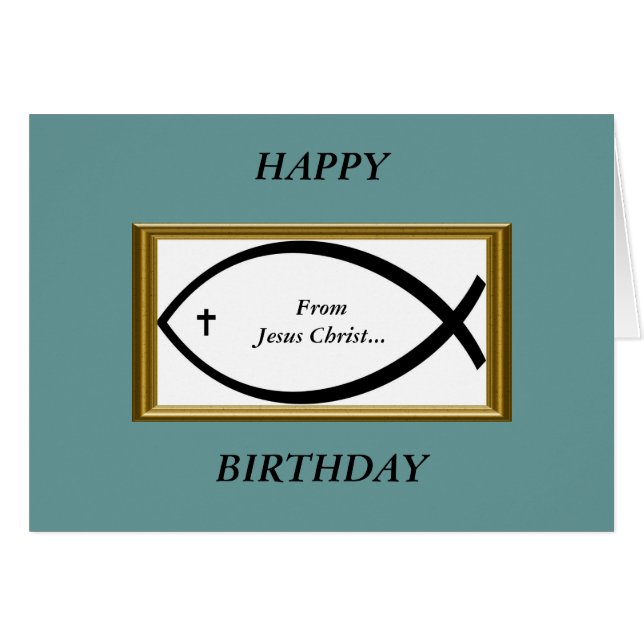 Happy Birthday uit Jezus Christus (Voorkant Horizontaal)