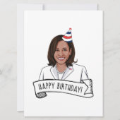 Happy Birthday uit Kamala Harris Kaart (Voorkant)