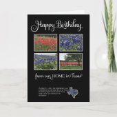 Happy Birthday uit ons huis in Texas Kaart (Voorkant)