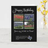 Happy Birthday uit ons huis in Texas Kaart (Gele Bloem)