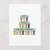 Happy Birthday uit West Virginia Cartoon Cats Briefkaart (Voorkant)