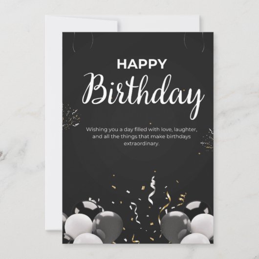 Happy Birthday Uitnodiging (Voorkant)