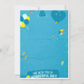 Happy Birthday Uitnodiging (Achterkant)