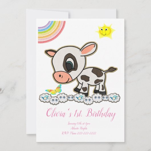 Happy Birthday Uitnodiging (Voorkant)