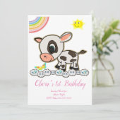 Happy Birthday Uitnodiging (Staand voorkant)