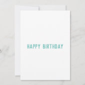 Happy Birthday Uitnodiging (Achterkant)