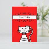 Happy Birthday Uitnodiging (Staand voorkant)