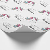 Happy Birthday | Unicorn Cadeaupapier (Hoek)